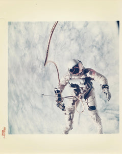NASA Gemini 4 Astronaut Ed White Spacewalk 1960s Above the Pacific Ocean, Kodak Paper