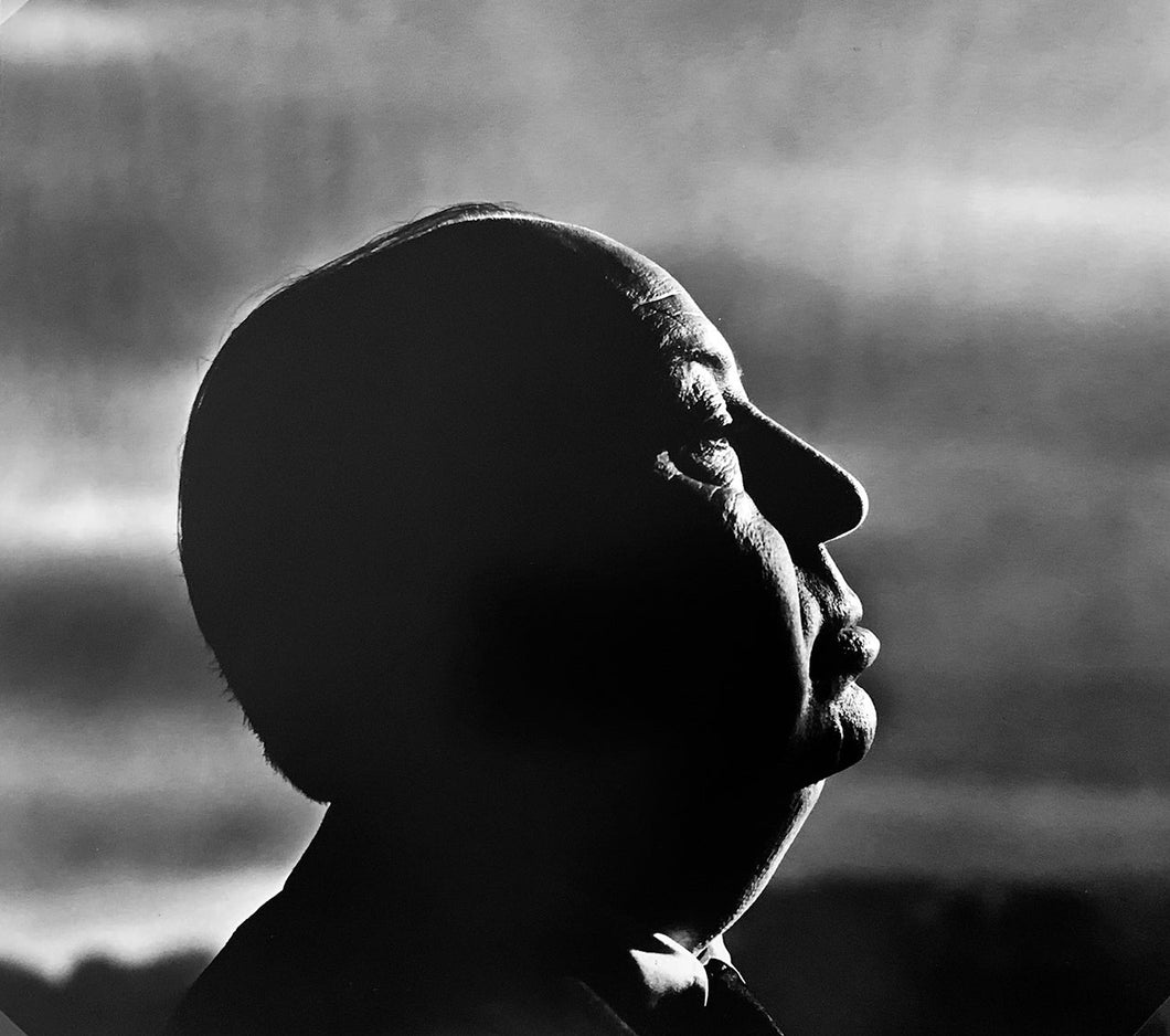 Alfred Hitchcock, Black and White Portrait Photography 1960s by Philippe Halsman