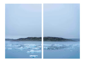 Mist and Ice by Jean-Michel Voge, Greenland, Oversized Landscape Photograph on Climate Change