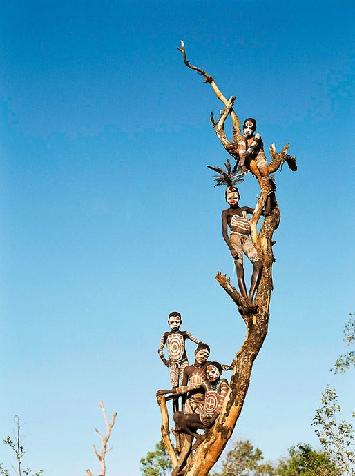 Tree by Jean-Michel Voge, Portrait Photography of Children in Omo Valley Ethiopia Africa 1990s