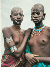Load image into Gallery viewer, Nomad Princesses by Jean-Michel Voge, Tribal Women from the Omo Valley Ethiopia, Africa 1990s
