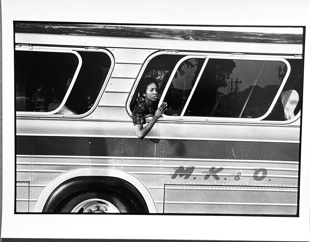 Woman on Bus by Leonard Freed, Black-and-White Photography Civil Rights Protest in Washington DC 1960s
