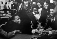 Martin Luther King by Leonard Freed, Vintage Gelatin Silver Photograph 1960s of MLK Civil Rights Movement