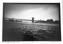 Load image into Gallery viewer, Manhattan Bridges by Roberta Fineberg, Black-and-White Photography of New York City Waterfront
