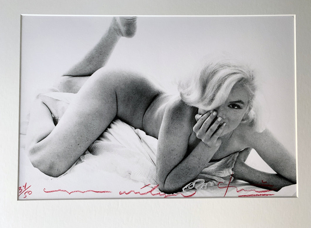 Marilyn Monroe Nude on Bed by Bert Stern, The Last Sitting, Black-and-White Celebrity Portrait 1960s