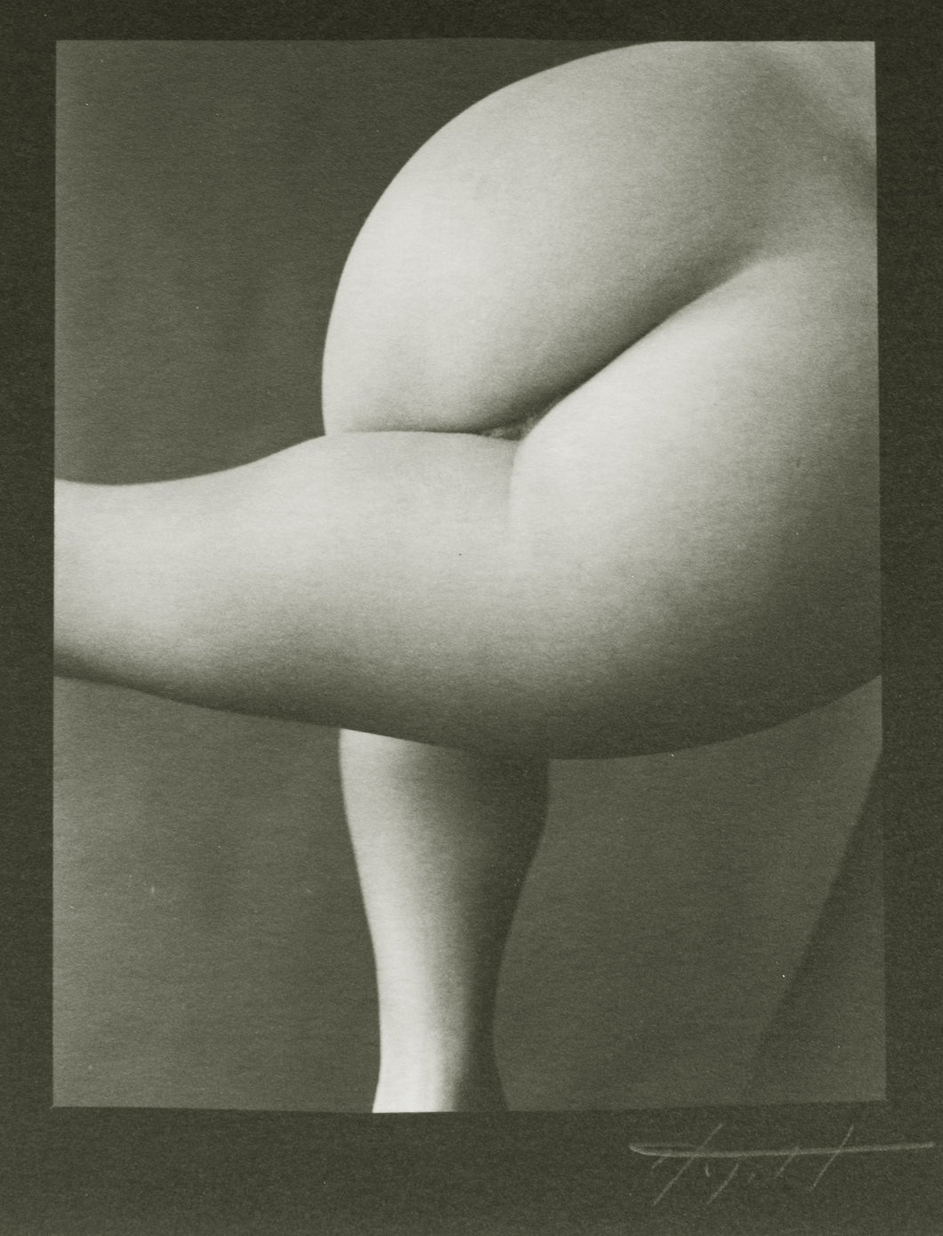 Nude #61 by Carl Hyatt, Platinum Print, An Abstract Photograph of Female Nude 1990s