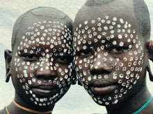 Load image into Gallery viewer, Painted Faces, Photograph of Tribal Women Ethiopia, Africa 1990s by Jean-Michel Voge

