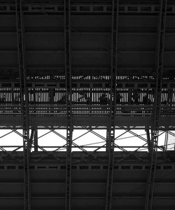 Beneath the Brooklyn Bridge, New York City by Roberta Fineberg, Contemporary Black-and-White Photography