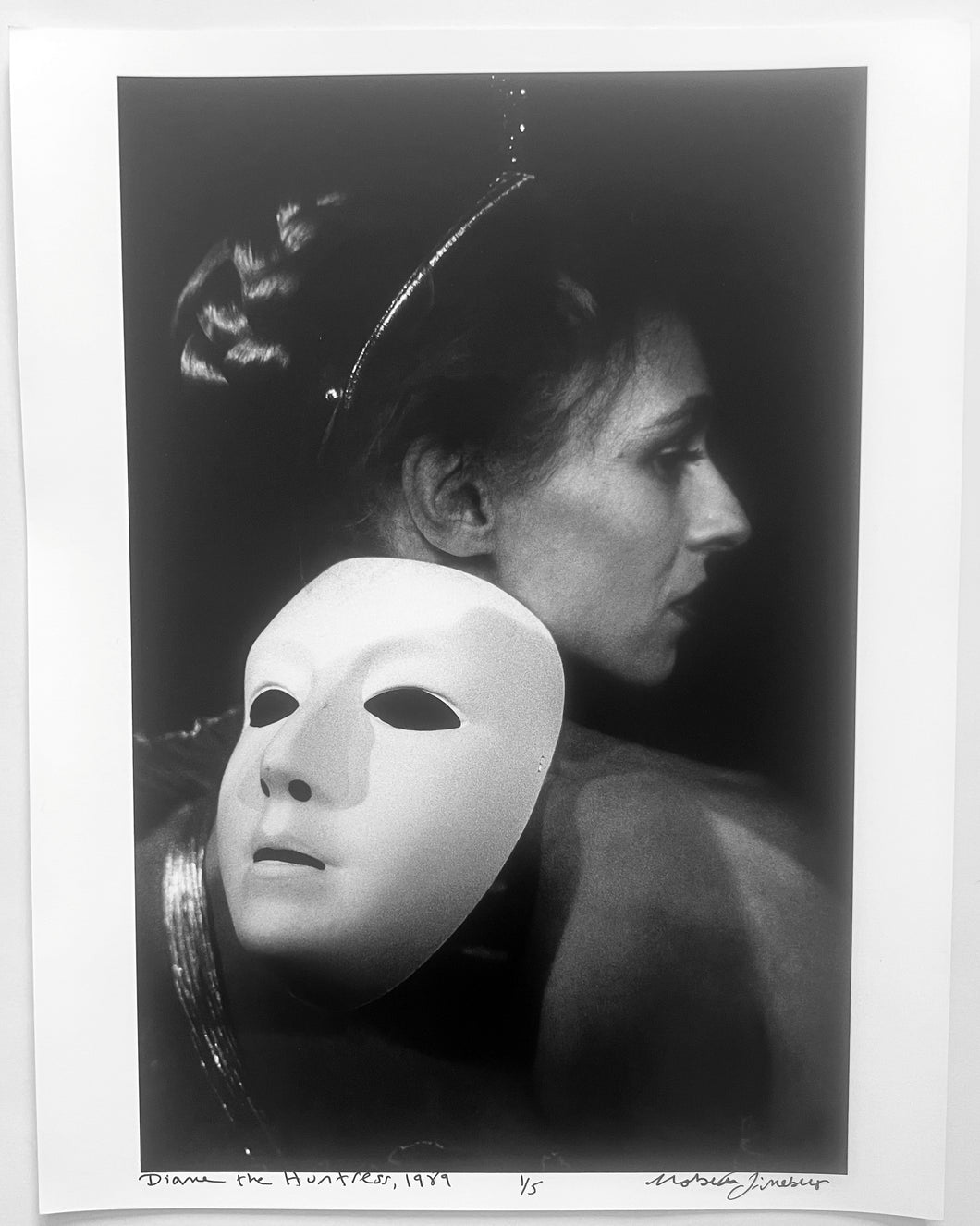 Diana the Huntress, France 1980s, Roman Mythology Inspired Black-and-White Photograph by Roberta Fineberg