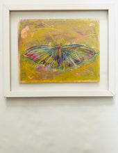 Load image into Gallery viewer, You Give Me Butterflies by a.muse, Acrylic and Oil Pastel on Photo Paper, Framed
