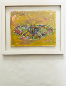 You Give Me Butterflies by a.muse, Acrylic and Oil Pastel on Photo Paper, Framed