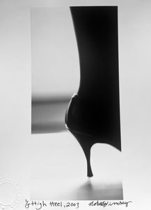 High Heel by Roberta Fineberg, Black-and-White Photograph of a Stiletto Memento Mori