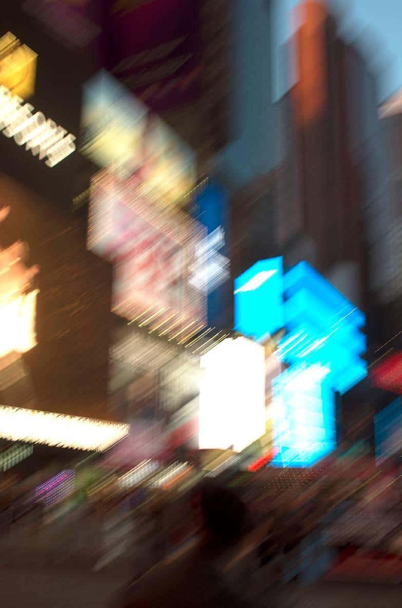 Bright Lights, Big City 2, New York, Contemporary Color Photograph of Times Square by Roberta Fineberg