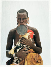 Load image into Gallery viewer, Rooster by Jean-Michel Voge, Tribal Woman from the Omo Valley in Ethiopia, Africa 1990s
