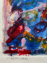 Load image into Gallery viewer, Roses, Monotype, Contemporary Abstract Work on Paper by a.muse
