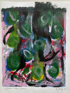 Flower Vase by a.muse, Abstract Work on Paper
