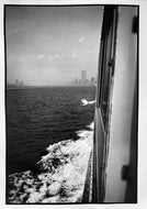 Wave Goodbye by Roberta Fineberg, Black-and-White Photography From the Staten Island Ferry, New York