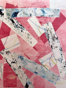 Positively Pink, Abstract Monotype by a.muse