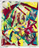 Let Go by a.muse, Painted Monoprint on Watercolor Paper, Signed